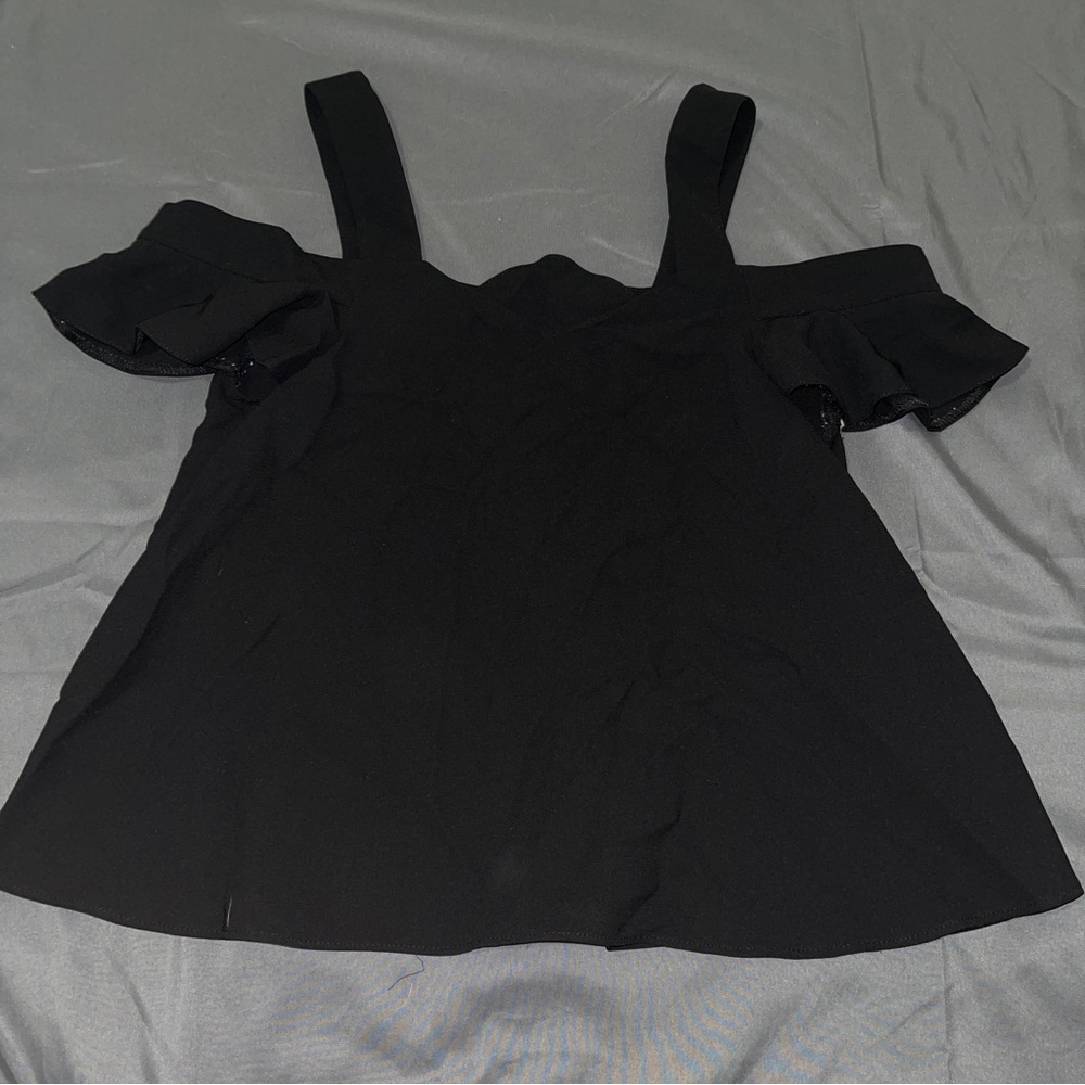 Topshop Black Off The Shoulder Blouse